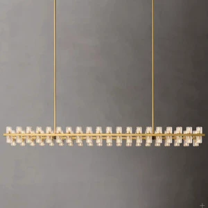 Designer Art Commercial Horizontally Suspended Light Sculpture Modern Hotel European Minimalist Chandeliers