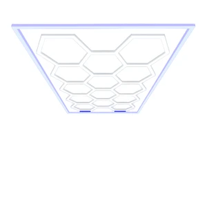 Hexagon Honeycomb LED Workshop Detailing Lights 6500K 150 Beam Angle Portable Waterproof IP55 AC/DC Garage Lighting