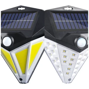 Outdoor Solar Powered Pastoral Style Intelligent Sensing Wall Lights Inductive Manual Control 6500K LED 120 Beam Angle 5-Year