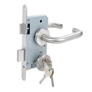 Hot Sale Durable Stainless Steel Fire Rated Mortise Sash Door Lock With 70mm Backset And 3 Key For Fire Doors