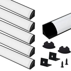 Aluminum Alloy 6000 Series Triangle Light Slot Grooving 45-Degree Slant Light-Emitting V-Shaped Top Corner Line Powder Coated