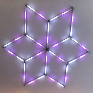 RGB Changing Hexagon LED Work Light Garage Ceiling Panel Lamp Waterproof IP67 Office Road Car Wash Auto Detailing Workshop