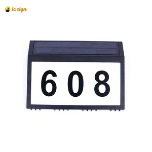 Outdoor Automatic LED Solar House Number Light Solar House Numbers For Yard Street