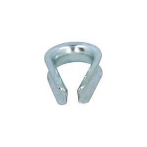 Zinc-plated cable thimble for 6 mm cable.