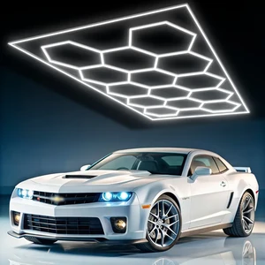 Hive Design for Barbershop Gym Exhibition Garage Hexagonal Lighting Barber Light Car Wash Design Hexagonal Lights
