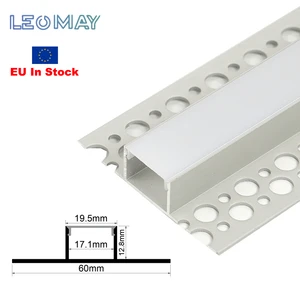EU in Stock Plaster-in LED Channel Hot Sale Led Aluminium Profile Drywall LED Light Strips Gypsum Aluminum Profile Channel