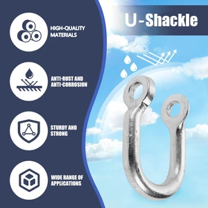 10 Ton 25 Ton Stainless Steel Straight Anchor 32mm US Type Brushed Pin D Shackle Heavy Industry Bow Shackles