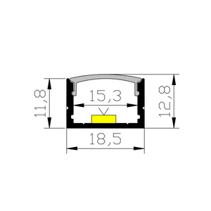 LED Linear Light Fixtures Led Aluminum Groove Led Extrusion Aluminum 19*12 mm