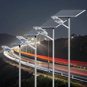 High Power Outdoor 100w 120w Split Led Solar Panel Street Light And Pole