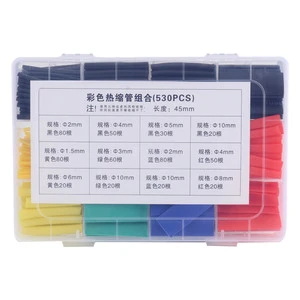 530 Pcs Heat Shrink Tube Set Assortment Electric Insulation Wrapping Sleeving Kit for Cable Wire Repair Accessory