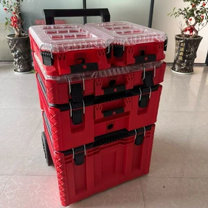 Professional Battery Tool Set Box with Wheels Heavy Duty Mechanical Tool Storage Cabinet for Automotive & Home Use for Milwaukee
