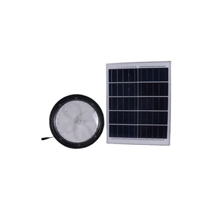 Outdoor Remote Control Hanging Solar Warehouse Lights Led UFO High Bay Lighting Smd Solar Pendant Shed Light