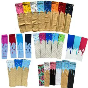 FQ Custom Baseball Ice Creamm Cookie Arm Sleeves Volleyball Basketball Arm Cover Sleeves With Headband Set For Unisex Kids