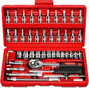 Hot Sale 46-Piece Hand Operated Hard Case Tool Box Automotive Tool Set with OEM Auto & Bike Repair