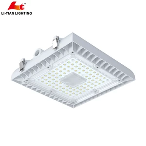Outdoor Parking Garage LED Canopy Fixture 40W 60W 75W Square Canopy Light CE DLC Listed Low Bay Light