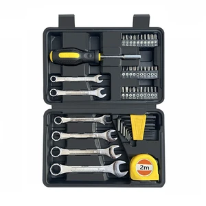 48pc Hand Tool Set Home Repair Wrench Tool Kit Screwdriver Tool Box