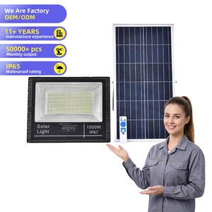 High-Brightness LED Solar Floodlight Lamp Curved Lens Waterproof for Outdoor Garden Use High-Power Household Light for Courtyard