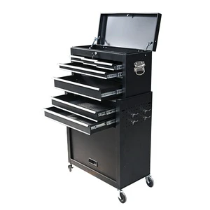 High Quality Universal Customizable Color Metal Tool Box with Handle for Auto Repair Storage OEM 5 Pcs Set Waterproof 7 Drawers