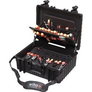 For XL 80-Piece Electrician's Tool Set with Hand Power Source Plastic Hard Case for Professional Use