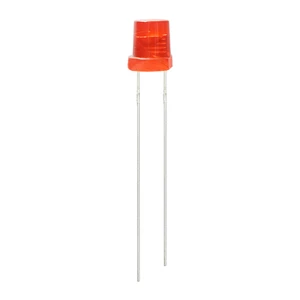 Through Hole 3mm Flat Top Head Red Diffused Lens LED Lamp Diode 1.8-3.4V 30000h Lifespan 3-Year Warranty 620-630nm