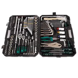 ML 142-Piece Tool Kit Socket Wrench Set Ratchet Hex Key Screwdriver Carbon Steel 3-Year Warranty