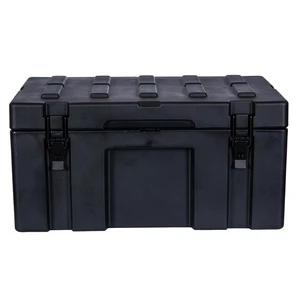 ZERO 70L LLDPE Cargo Case Rugged Case Hard Plastic Rotomolded Tool Box 4WD Storage Box Black Color