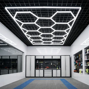 Competitive Price 6500K Garage Honeycomb Light Hexagonal Led Light Stable Garage Ceiling Lights for Indoor Working
