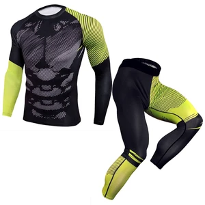 Quick Drying Men Gym Tights Training Clothes Workout Jogging Sports Set Running Fitness Compression Sportswear Suits for Men