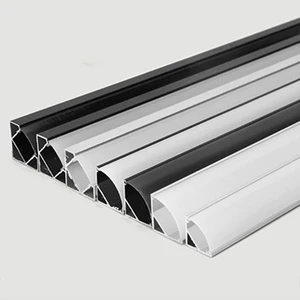 Triangular V-Top Corner 90-Degree Arc Aluminum Alloy Lamp Groove Open-Mounted Home Decorative Cabinet Line 90-Degree Arc Lamp