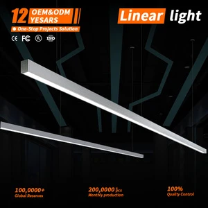 Engineering-Grade Commercial Aluminum LED 6000K Supermarket Office Gym LED Linear Light Wholesale