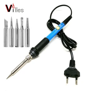 Electric Soldering Iron Set Welding Tool Power 110V/220V 60 Watt Replaceable Soldering Iron Tip
