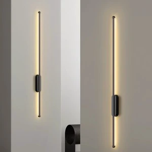 Modern Minimalist LED Linear Wall Lamp for Bedroom Corridor and Lighted Staircase Aluminum Body Bedside Decorative Wall Light