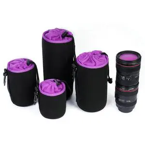 Special Purpose Thick Neoprene Pouch Set for DSLR Camera Lens Protective Bags & Cases