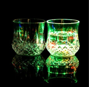 Advertising Customized Liquid Activated Plastic LED Flashlight Cup