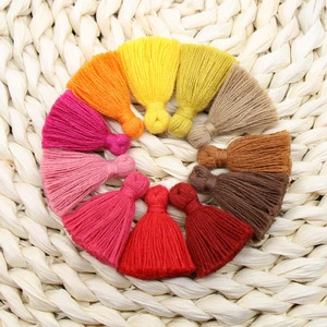 Factory Wholesale Small 3cm Pure Cotton Tassel 32 Colors Use For Decorative Keychain Fringe Bookmark Fast Delivery