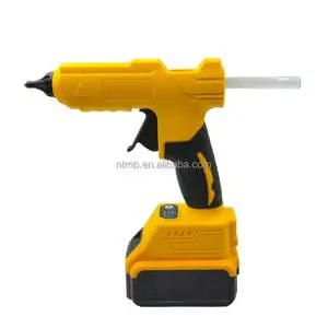 Rechargeable Cordless Hot Melt Glue Gun 100W Fast Heating with Copper Nozzle Plastic Industrial Grade 21V Battery Crafts Repairs