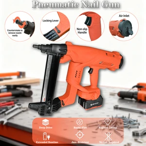F30 electric cordless pneumatic nail gun High-Capacity concrete steel nail gun lithium battery Brad Nail Gun for Wood