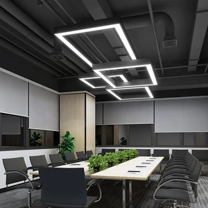 Toppo Factory Wholesale Acrylic L T X Shape 1500mm 1800mm Pendant Lamp t Line Led Linearspots Led Linear Light Adjustable Lights