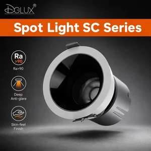 DGLUX Reflective Cup Spotlight 7W 12W 18W 24W DALI TUYA Intelligent Dimming LED COB Spot Lamp