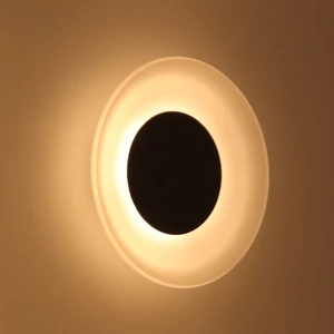 Modern Led Home Outdoor Decor Lights Round Shape Wall Mounted Acrylic Lamp