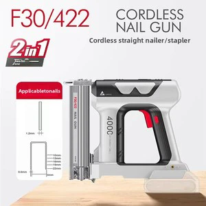 21V Lithium-ion Brushless 2-in-1 Cordless Brad Nailer Stapler Portable Electric Nail Gun Woodworking Power Tool 1-Year Warranty