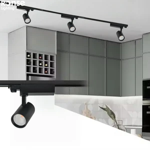RONSE Gallery Led Rail Lighting System Flicker Free 10-60 Degree Beam Angle Adjustable Zoomable 20w Track Light Cylinder