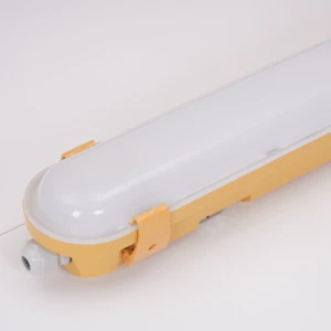 High Quality Tri-Proof Light IP65 Waterproof Light Fixture with Yellow Shell 120lm/w LED Tri-Proof Light