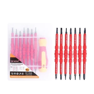 7-in-1 Electrician Dual-Purpose Insulated Zinc-Finished Screwdriver Tool Set Industrial Torx Plastic Multi-Specification