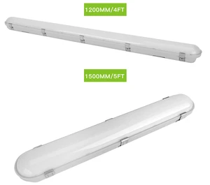 LED Tri Proof Light 130LM/W High Lumen CCT Adjustable 60W IP65 Waterproof Linear Fixture for Industrial Use