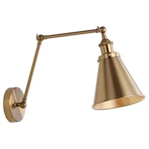 Adjustable Mid Century Brass LED String Lights Polished Finish MARCO ENTERPRISES Wall Plug Light Lamp Light up
