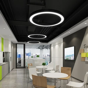 New Design Simple Office Chandelier Led Pendant Linear Light Round Office Linear Light
