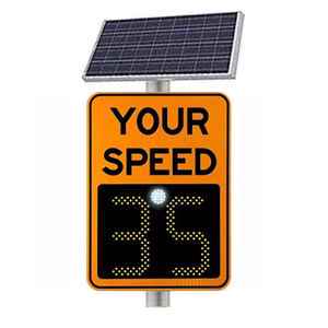 European Led Illuminated Speed Limit Warning Recognition System Road Safety Solar Led Traffic Sign
