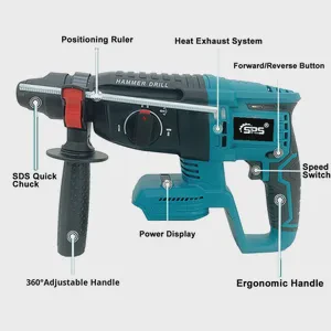 Three-in-one Power Tools 26mm Brushless Lithium Battery Electric Hammer Drill