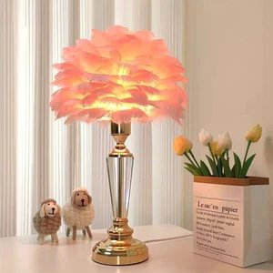 LED Feather Night Light Atmospheric fairy Fashion Desk Light Living Room Bedroom Party Wedding Christmas Decoration